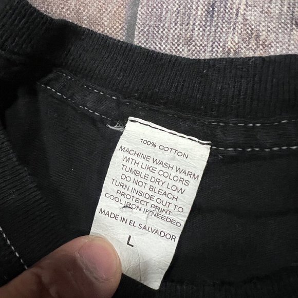 Iron Maiden Eddie Union Jack Flag Shirt Sz Large Black Mens Metal Merch Concert - Picture 4 of 6